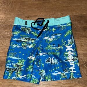 Hurley Tropical Blue and Green Swim Shorts